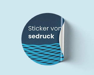Runder Aufkleber mit Beispiel-Aufdruck