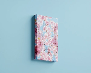 Printed canvas on a sturdy wooden stretcher frame – high-quality photo canvas with brilliant colors for wall decor and presentations