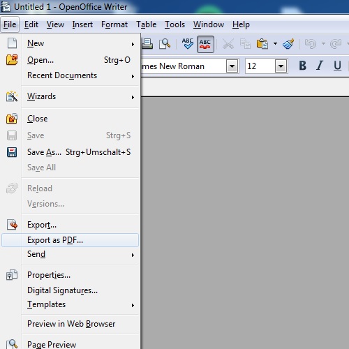 how to save as pdf openoffice