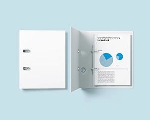 Customized ring binder with individually printed cover – professional binder solution for presentations, filing, and business documents