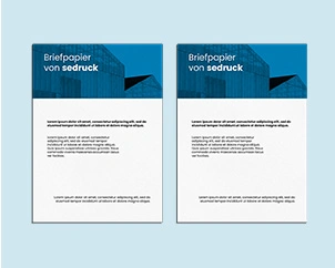 Two sheets of stationery next to each other