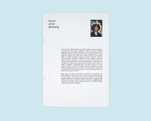 Loose sheets stapled with book stitching