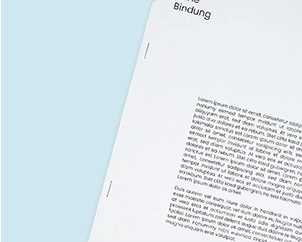 Loose sheets stapled with book stitching - detail