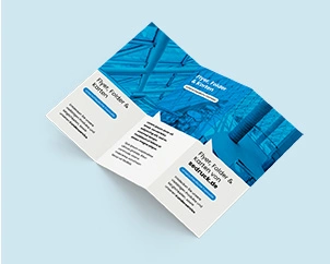 Flyer with Z-fold lying