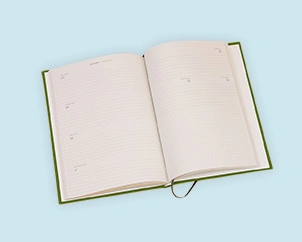 Opened weekly planner in DinA5