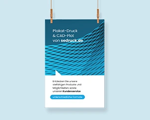 Hanging poster in portrait format