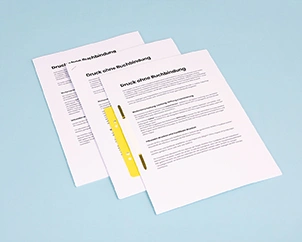 Print without binding with different stitches