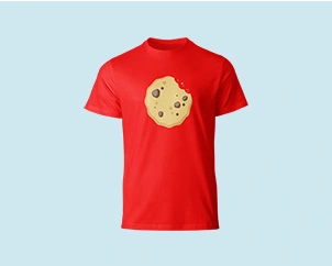 Red t-shirt with cookie print