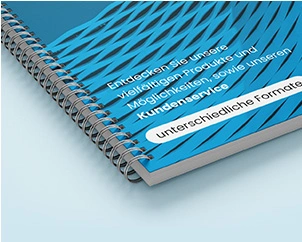 Closed wire ring binding in detail